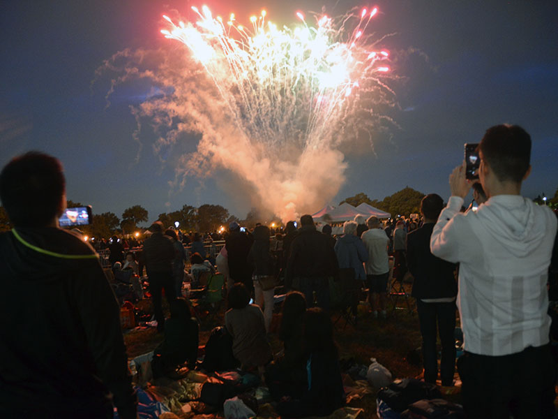 Concert and fireworks at Cunningham Park