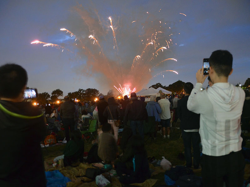 Concert and fireworks at Cunningham Park