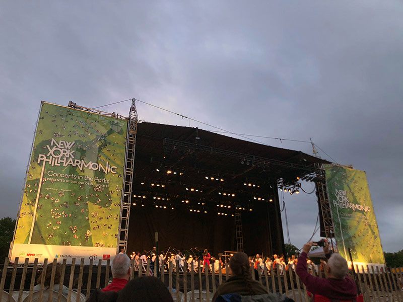 Concert and fireworks at Cunningham Park