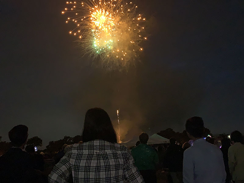Concert and fireworks at Cunningham Park