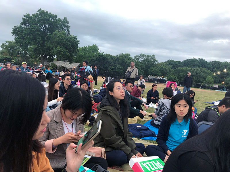 Concert and fireworks at Cunningham Park