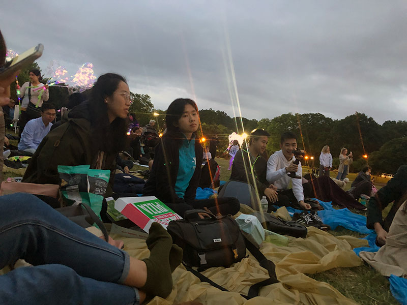 Concert and fireworks at Cunningham Park