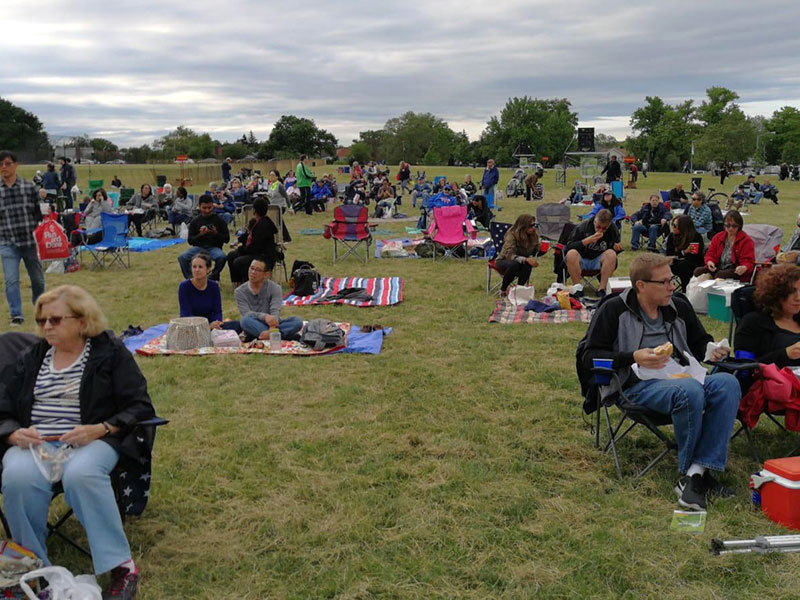 Concert and fireworks at Cunningham Park