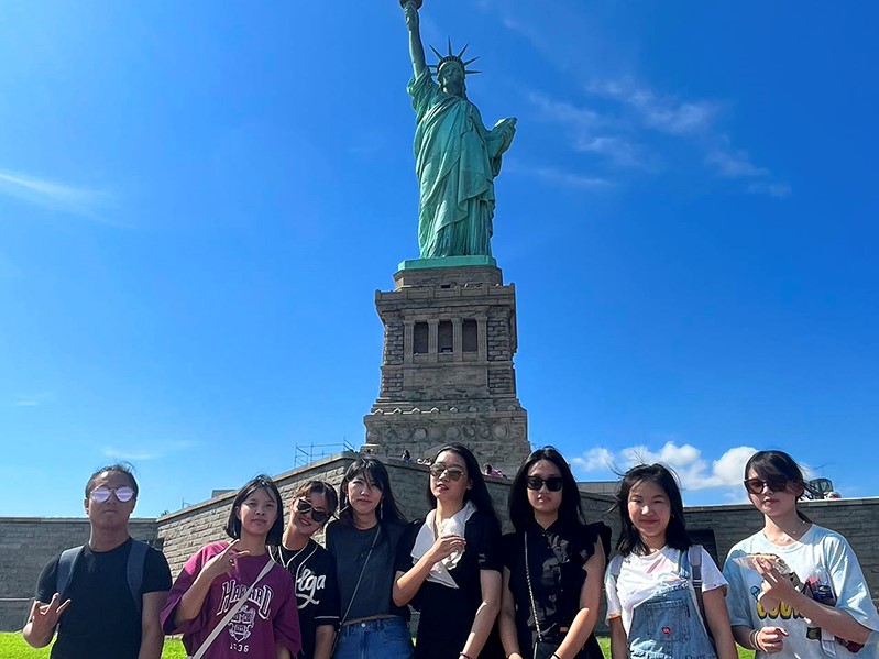 Visiting the Statue of Liberty