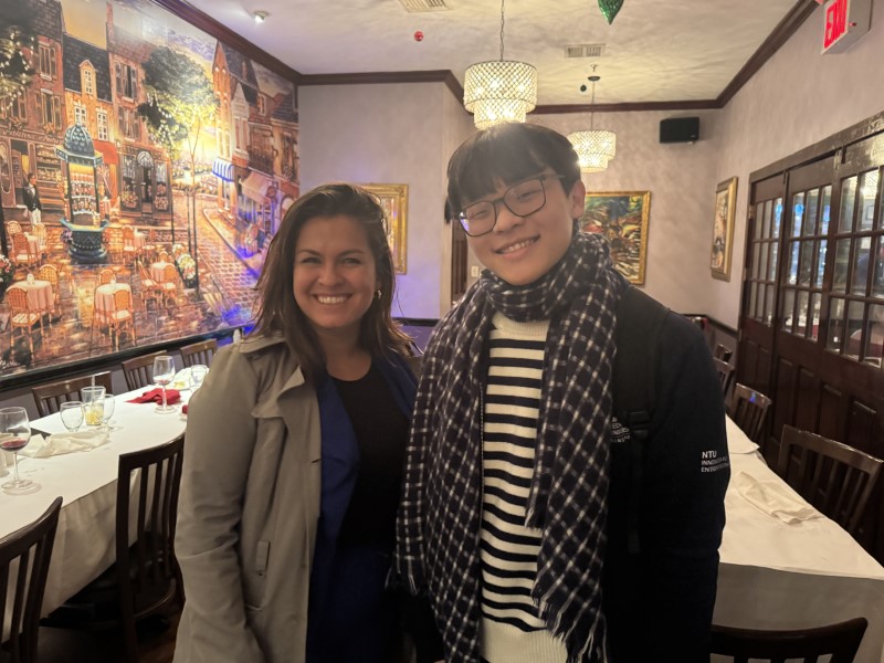Hayden Celebrates Christmas at the Flushing YMCA Board Party
